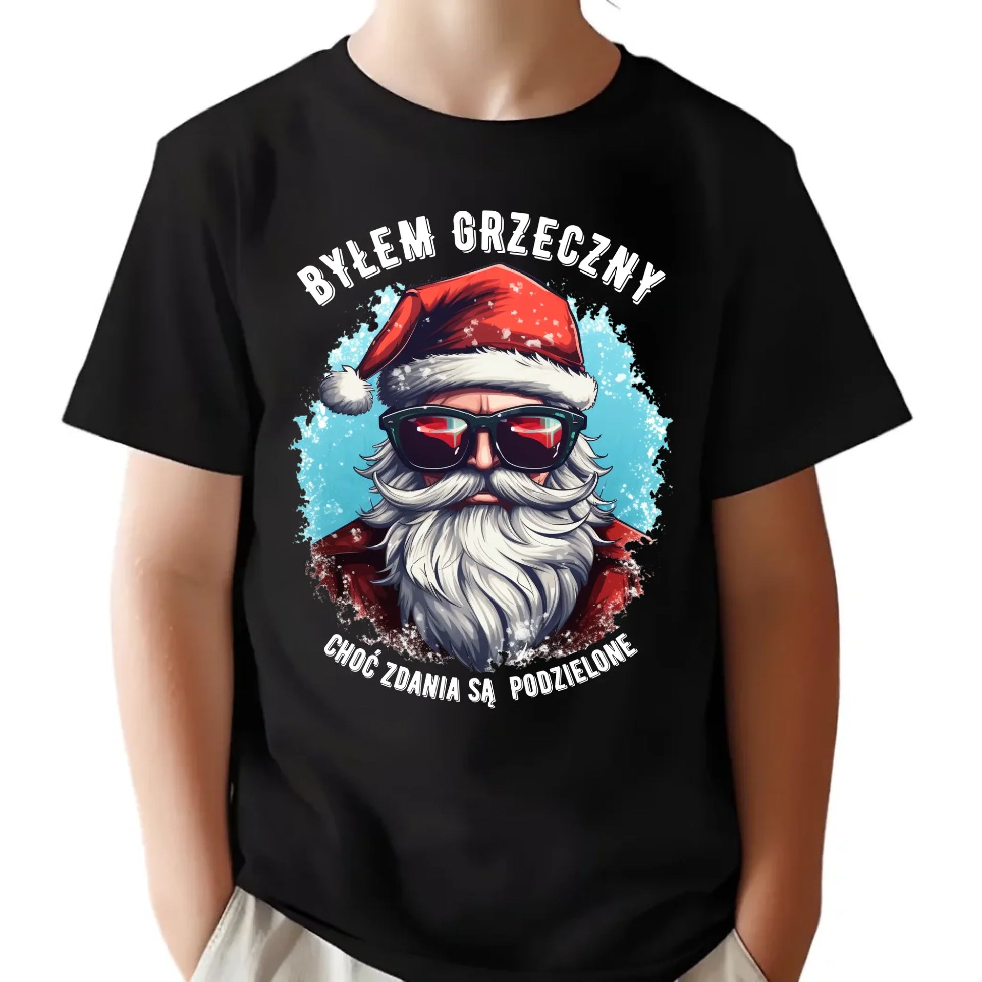 Koszulka dziecięca świąteczna z Mikołajem - Byłem grzeczny, choć zdania są podzielone BN126 - StoryCups.pl