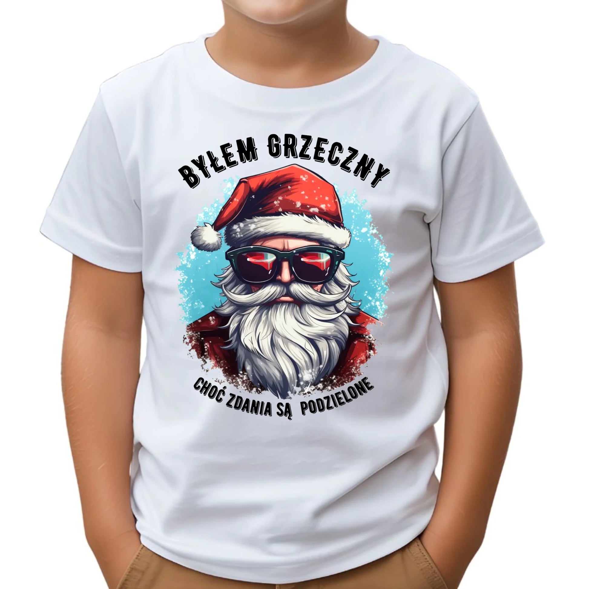 Koszulka dziecięca świąteczna z Mikołajem - Byłem grzeczny, choć zdania są podzielone BN126 - StoryCups.pl