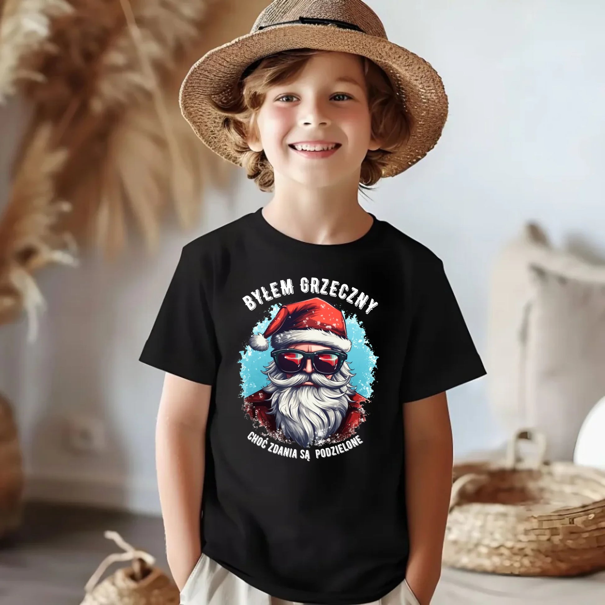 Koszulka dziecięca świąteczna z Mikołajem - Byłem grzeczny, choć zdania są podzielone BN126 - StoryCups.pl