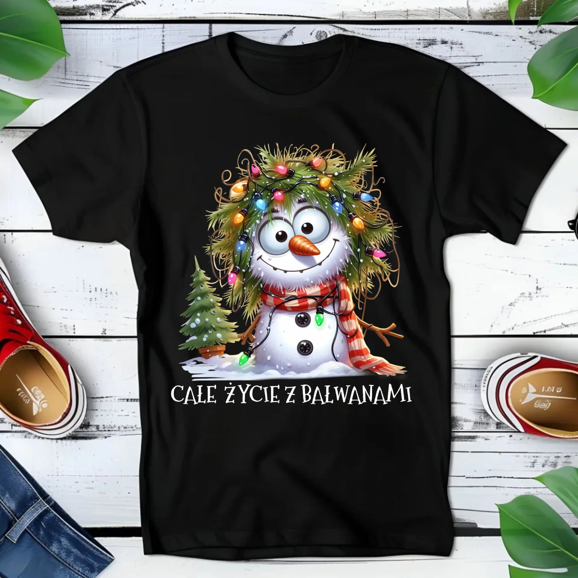 Koszulka dziecięca świąteczna - Całe życie z bałwanami BN125 - StoryCups.pl