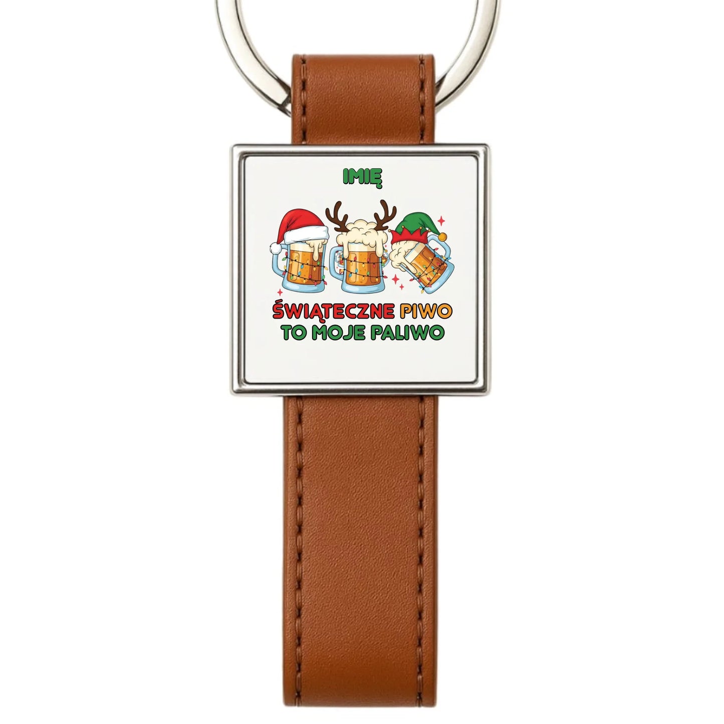 Brelok świąteczny - Świąteczne piwo to moje paliwo - personalizowany BN119 - StoryCups.pl