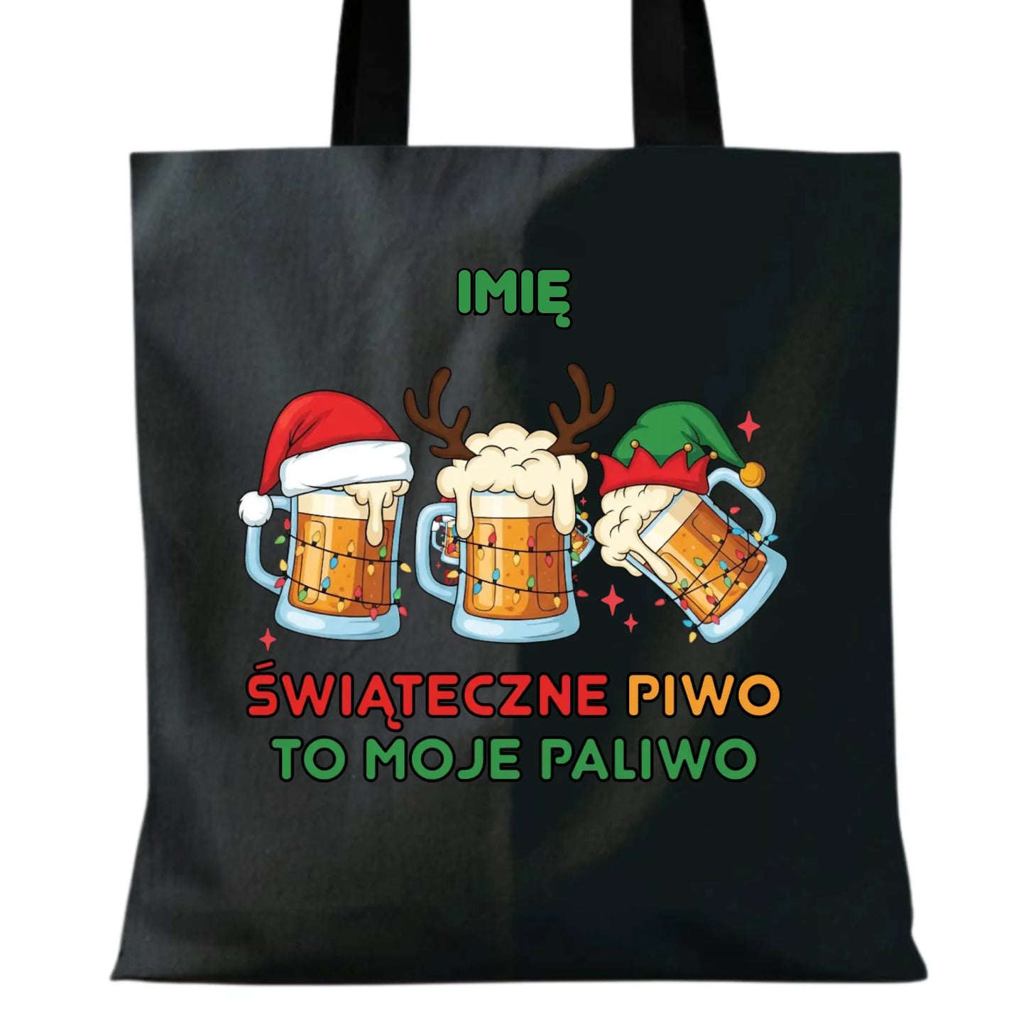 Torba świąteczna - Świąteczne piwo to moje paliwo - personalizowana BN119 - StoryCups.pl