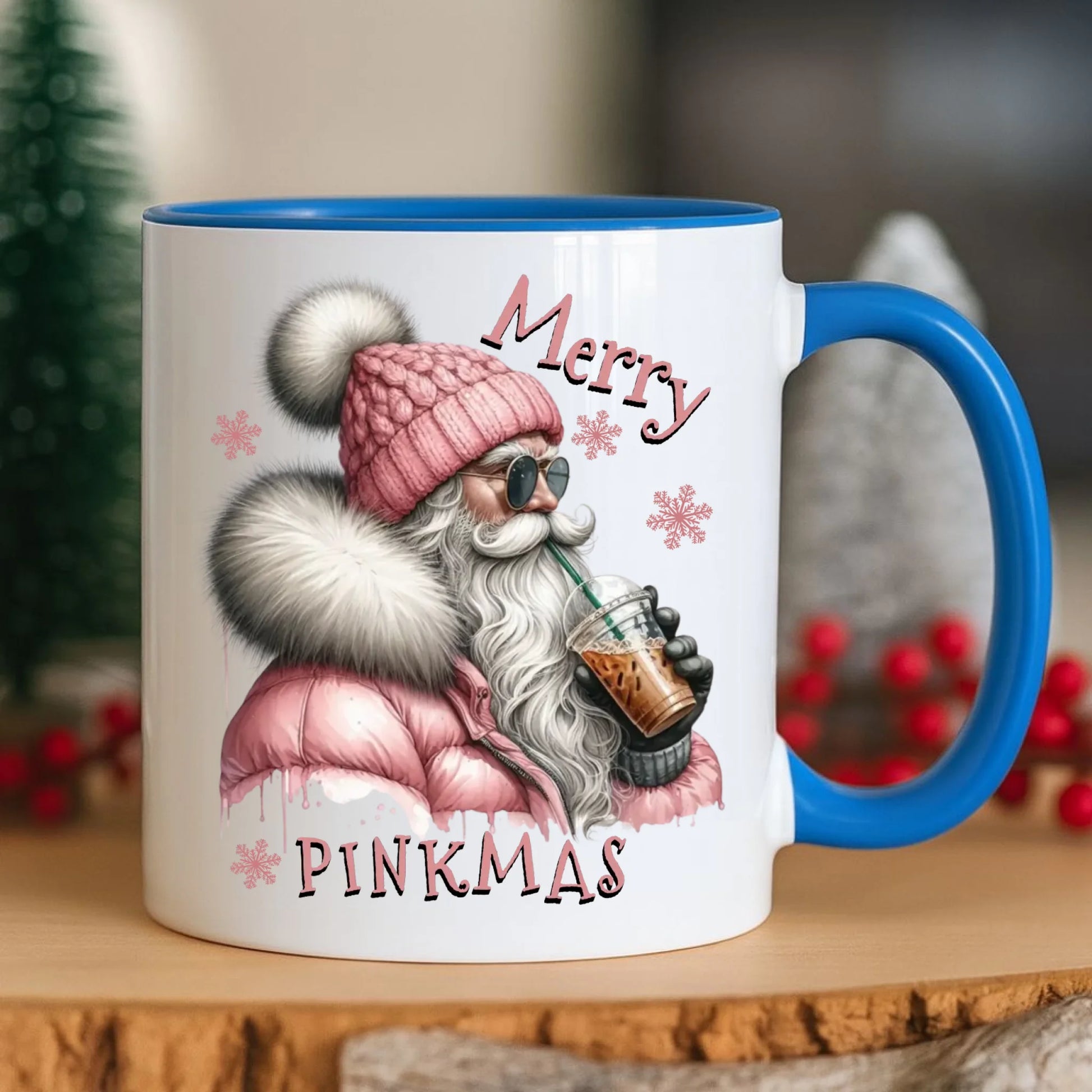 Kubek świąteczny - Różowe Święta - Merry pinkmas BN117 - StoryCups.pl