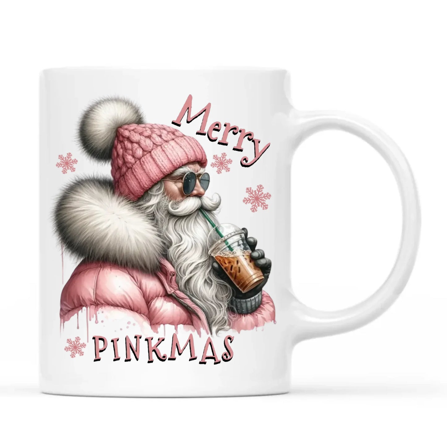 Kubek świąteczny - Różowe Święta - Merry pinkmas BN117 - StoryCups.pl