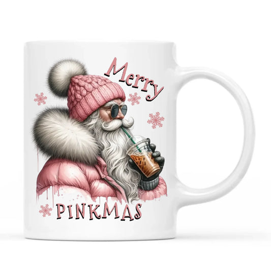 Kubek świąteczny - Różowe Święta - Merry pinkmas BN117 - StoryCups.pl