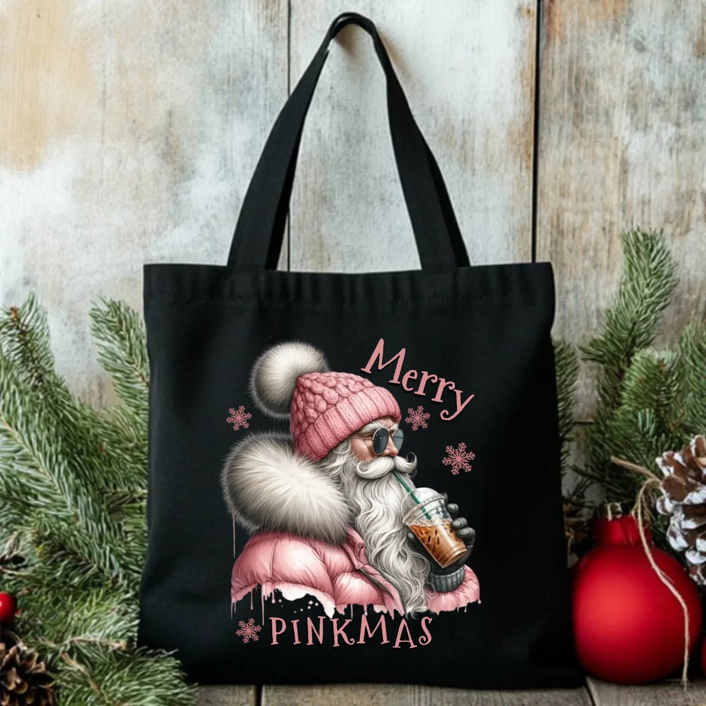 Torba świąteczna - Różowe Święta - Merry pinkmas BN117 - StoryCups.pl