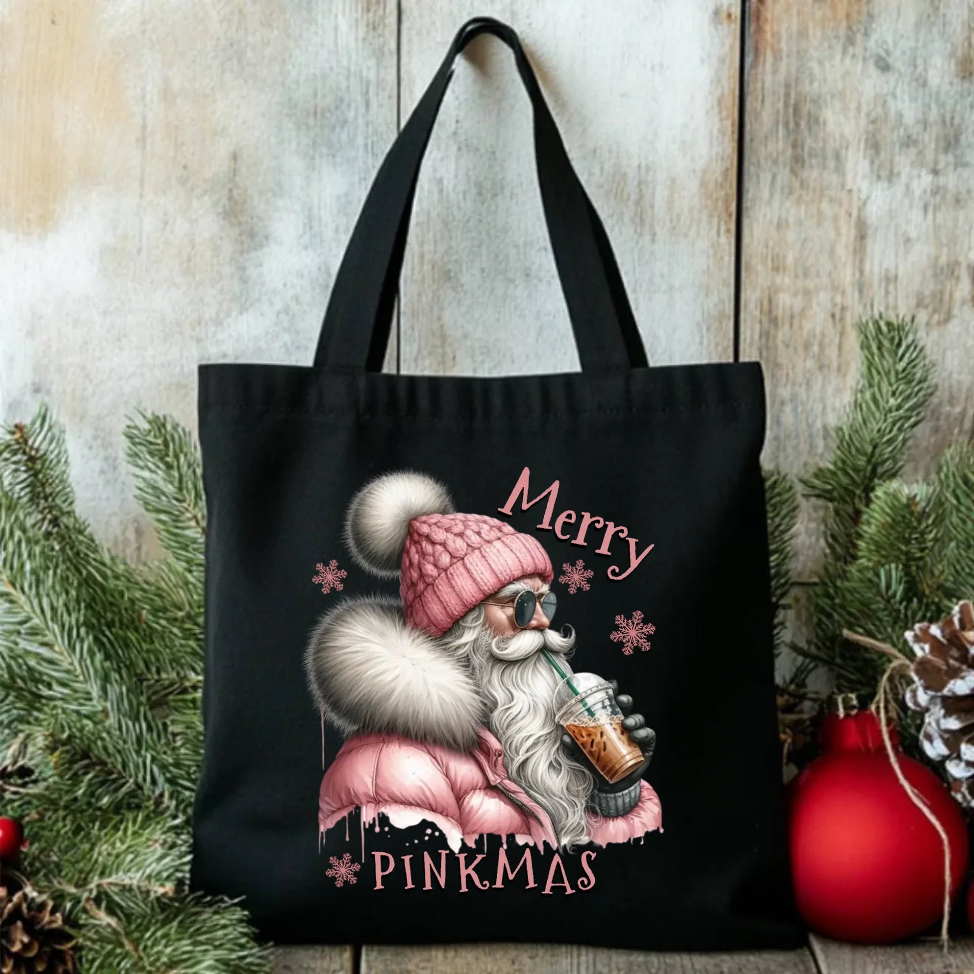 Torba świąteczna - Różowe Święta - Merry pinkmas BN117 - StoryCups.pl