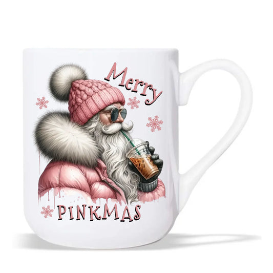 Kubek elegant świąteczny - Różowe Święta - Merry pinkmas BN117 - StoryCups.pl