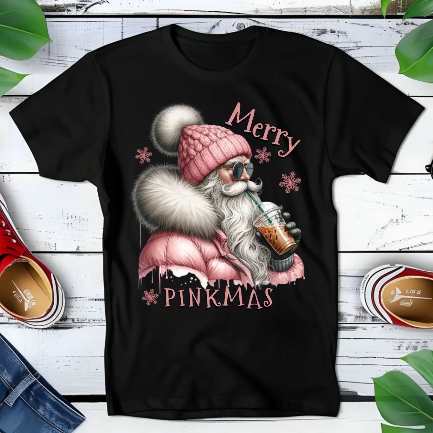 Koszulka dziecięca świąteczna dla dziewczynki - Różowe Święta - Merry Pinkmas BN117 - StoryCups.pl