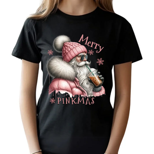 Koszulka dziecięca świąteczna dla dziewczynki - Różowe Święta - Merry Pinkmas BN117 - StoryCups.pl