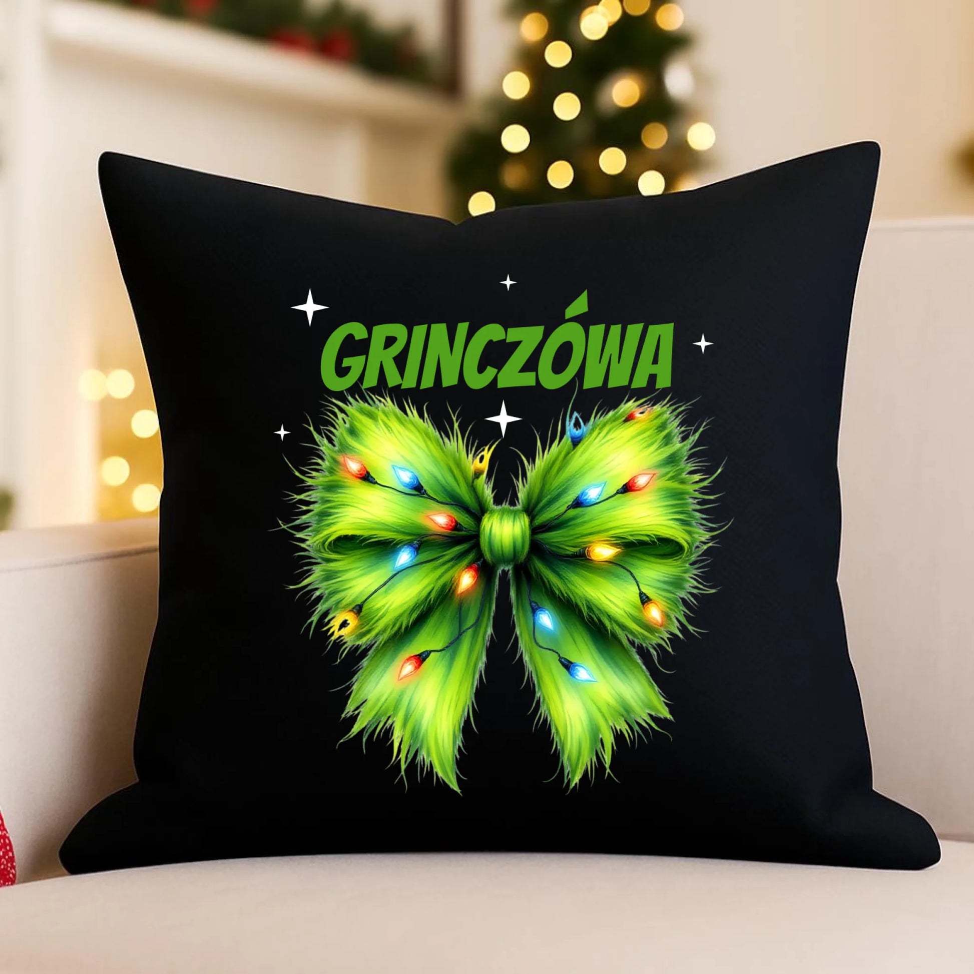 Poduszka dekoracyjna świąteczna - Grinczówa BN114 - StoryCups.pl