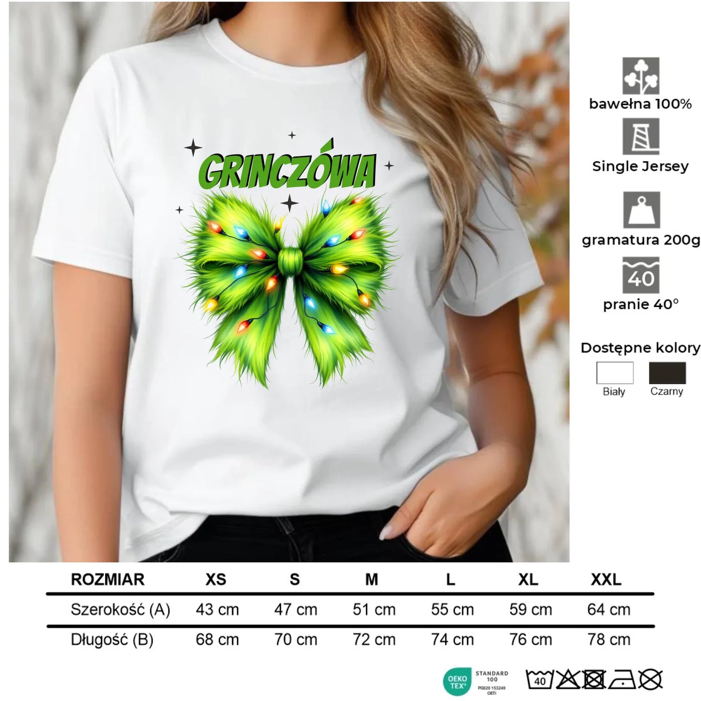 Koszulka damska świąteczna - Grinczówa BN114 - StoryCups.pl