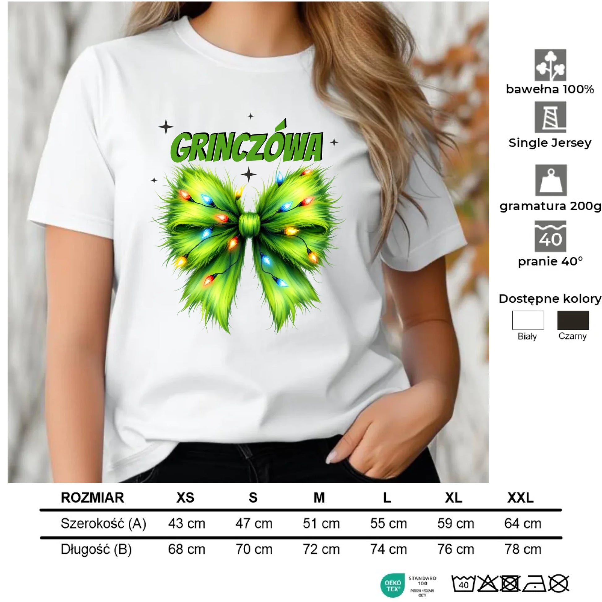 Koszulka damska świąteczna - Grinczówa BN114 - StoryCups.pl