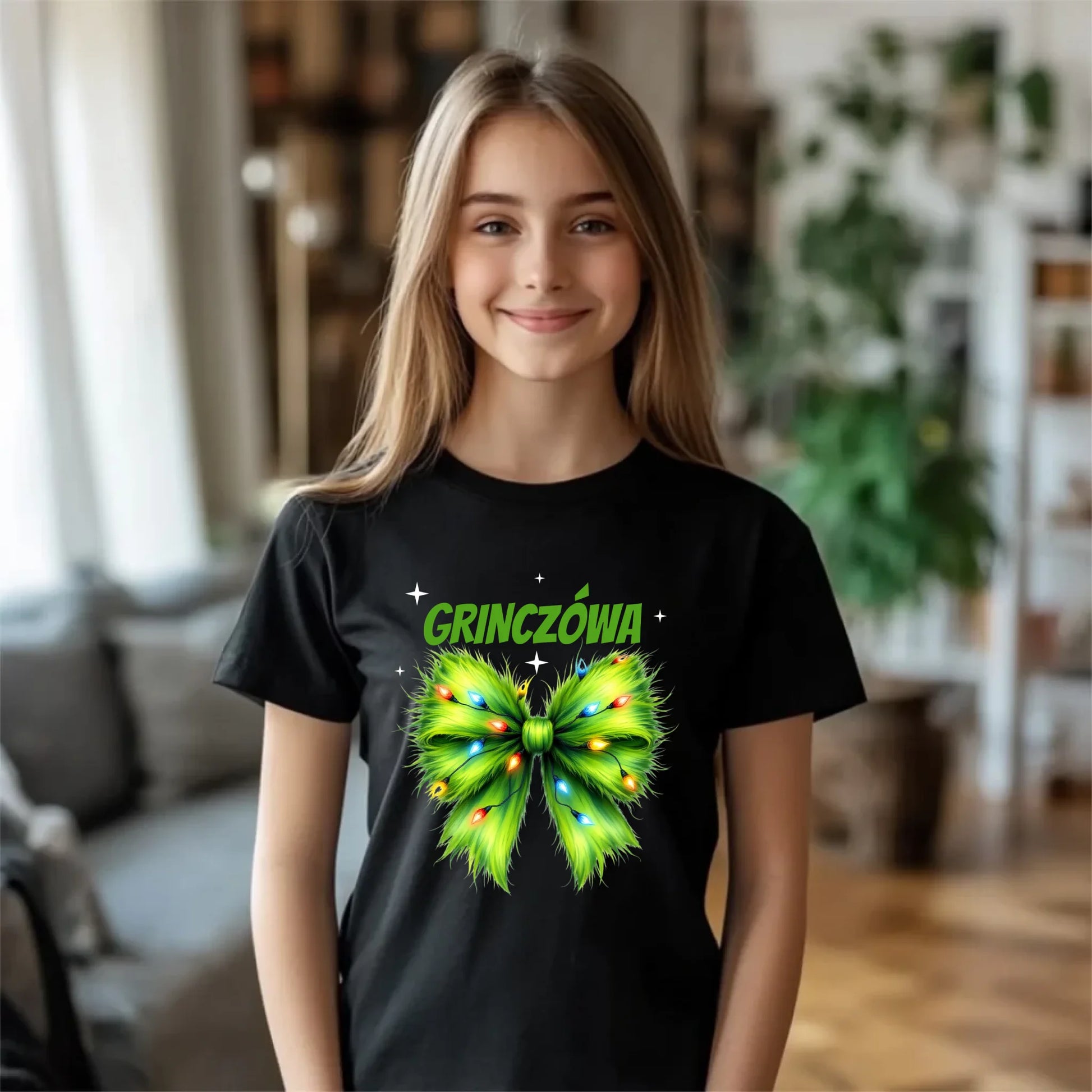 Koszulka dziecięca świąteczna dla dziewczynki - Grinczówa BN114 - StoryCups.pl