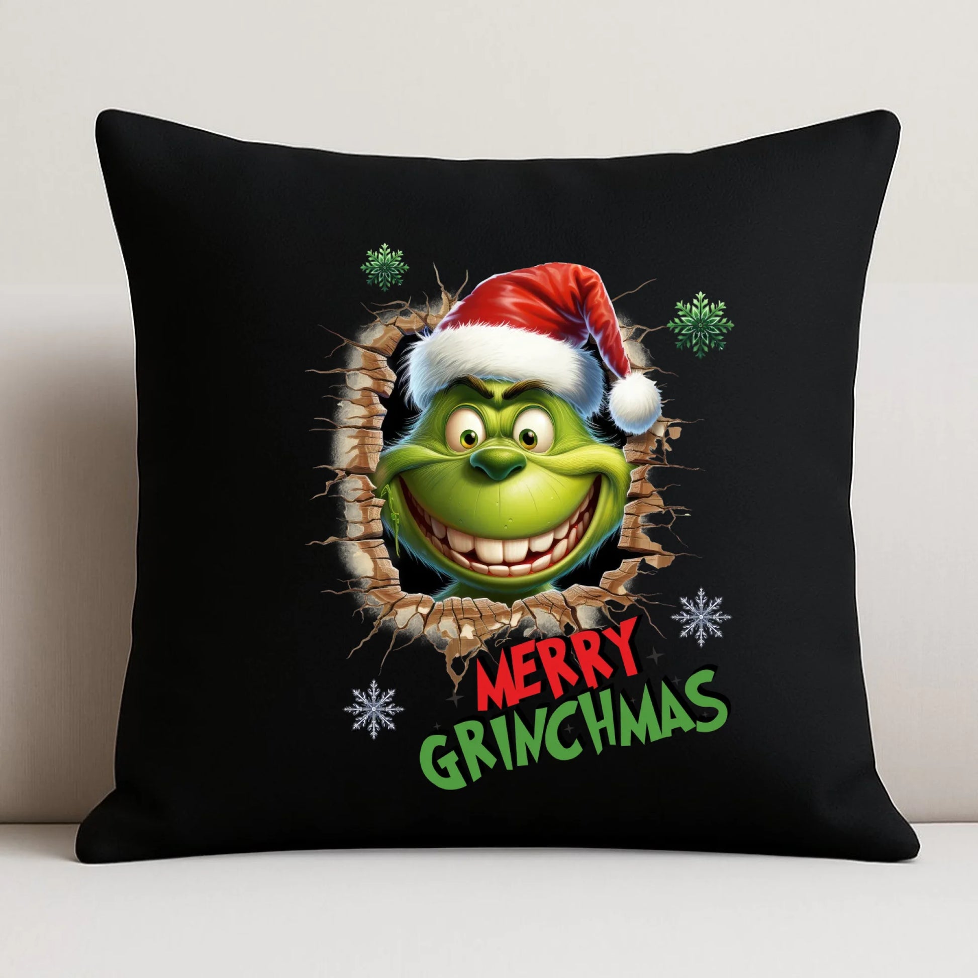 Poduszka dekoracyjna świąteczna - Grinch - Merry Grinchmas BN113 - StoryCups.pl