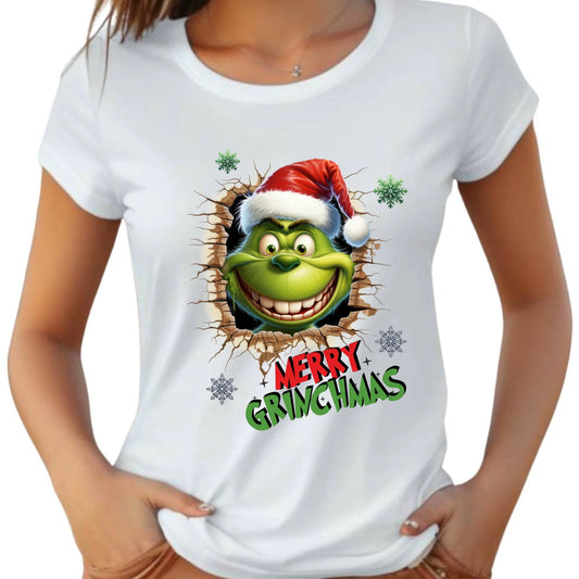 Koszulka damska świąteczna - Grinch - Merry Grinchmas BN113 - StoryCups.pl