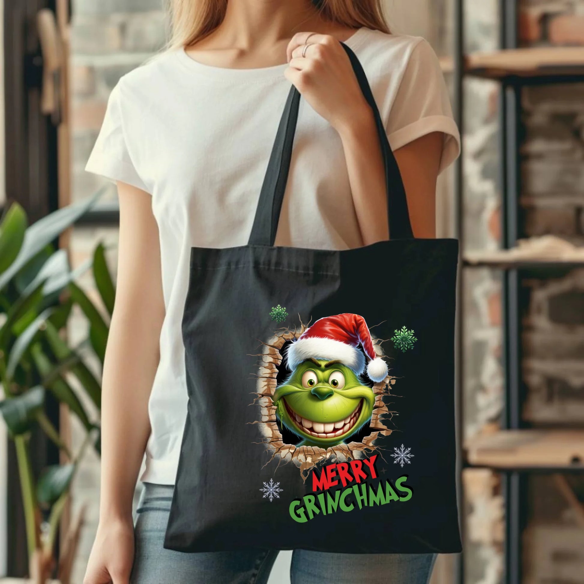 Torba świąteczna - Grinch - Merry Grinchmas BN113 - StoryCups.pl