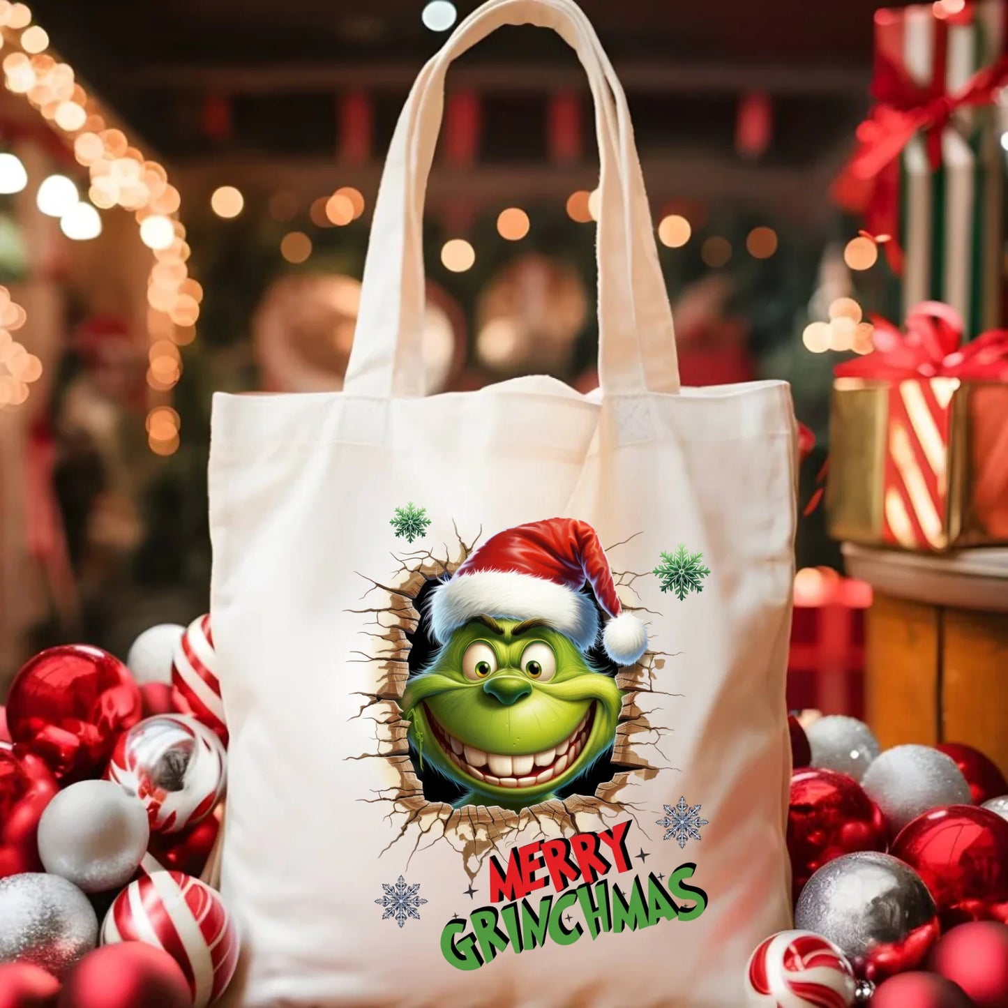 Torba świąteczna - Grinch - Merry Grinchmas BN113 - StoryCups.pl