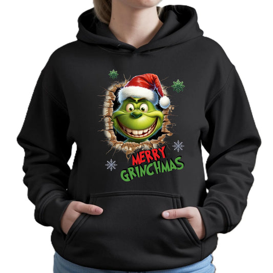 Bluza damska z kapturem świąteczna - Grinch - Merry Grinchmas BN113 - StoryCups.pl
