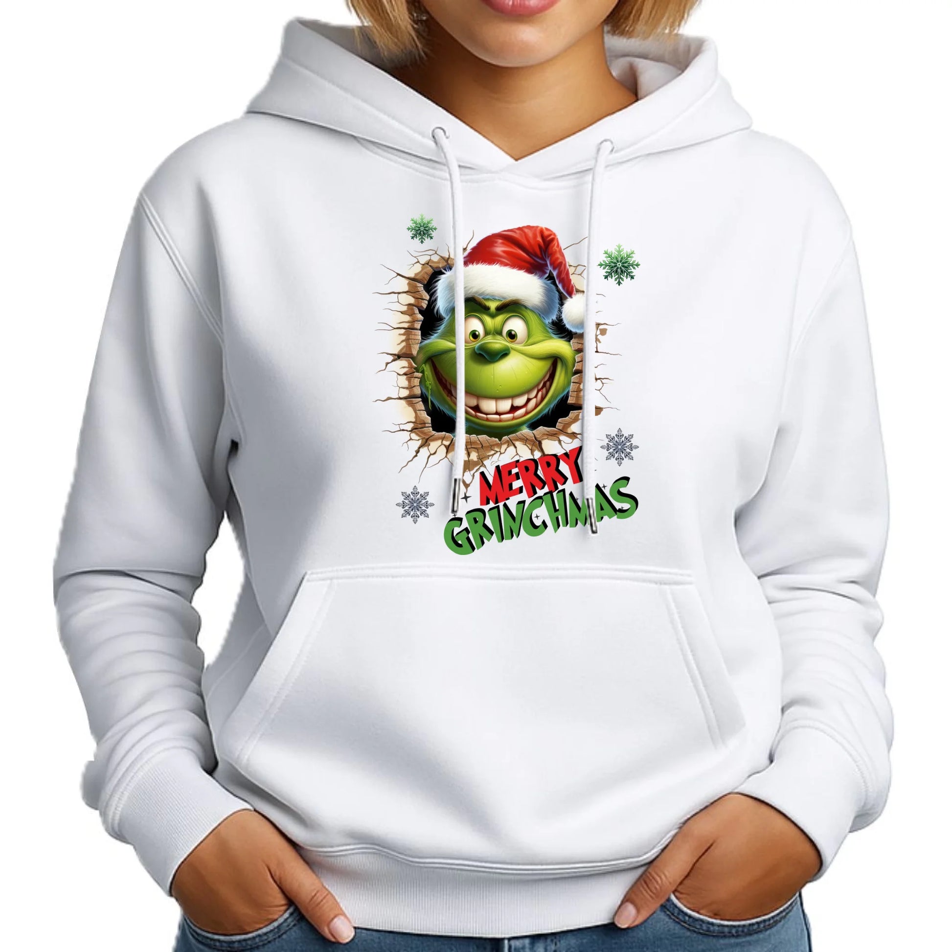 Bluza damska z kapturem świąteczna - Grinch - Merry Grinchmas BN113 - StoryCups.pl