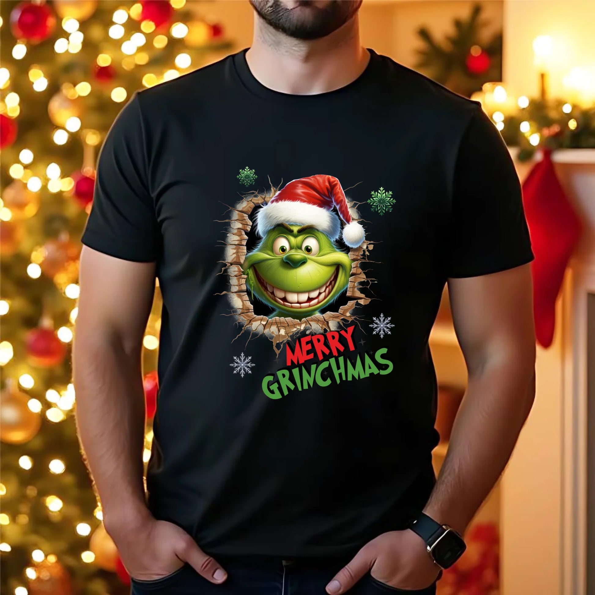 Koszulka męska świąteczna - Grinch - Merry Grinchmas BN113 - StoryCups.pl