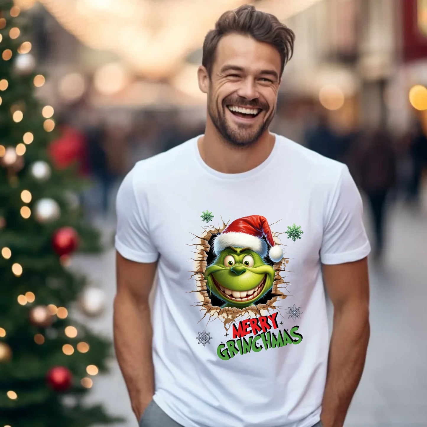 Koszulka męska świąteczna - Grinch - Merry Grinchmas BN113 - StoryCups.pl