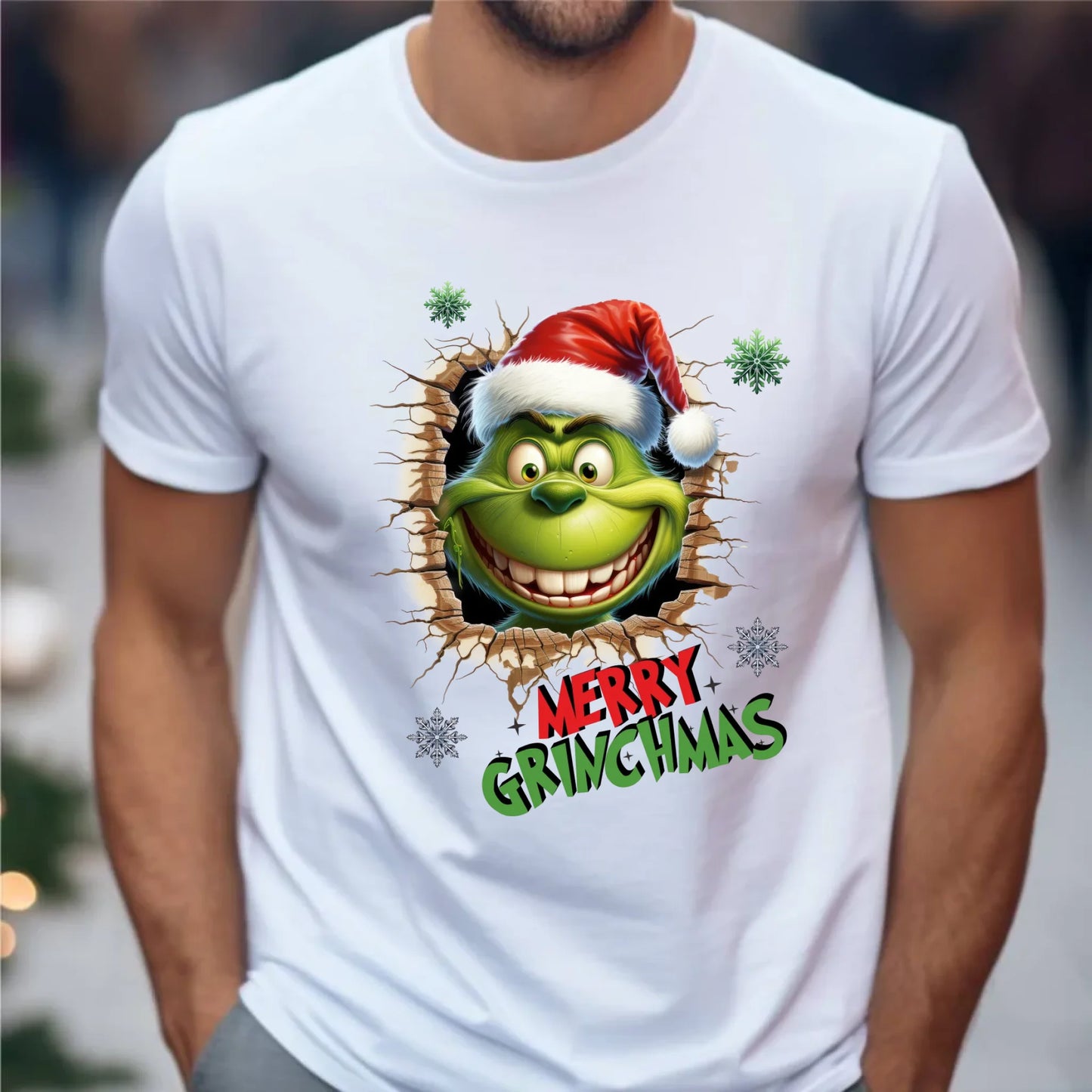 Koszulka męska świąteczna - Grinch - Merry Grinchmas BN113 - StoryCups.pl
