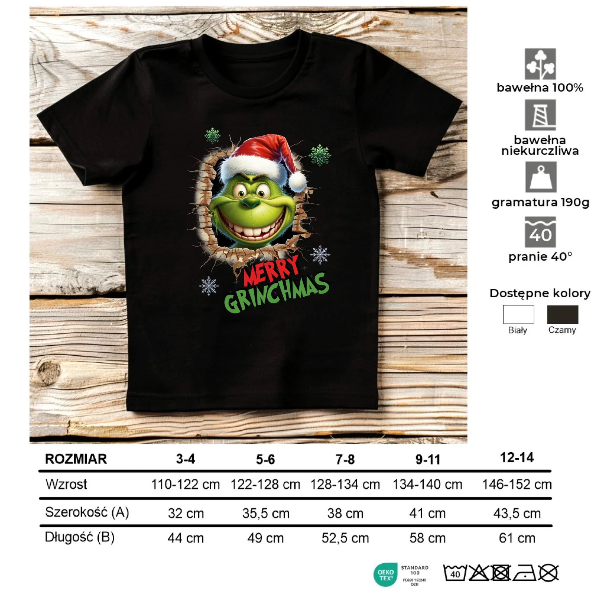 Koszulka dziecięca świąteczna - Grinch - Merry Grinchmas BN113 - StoryCups.pl