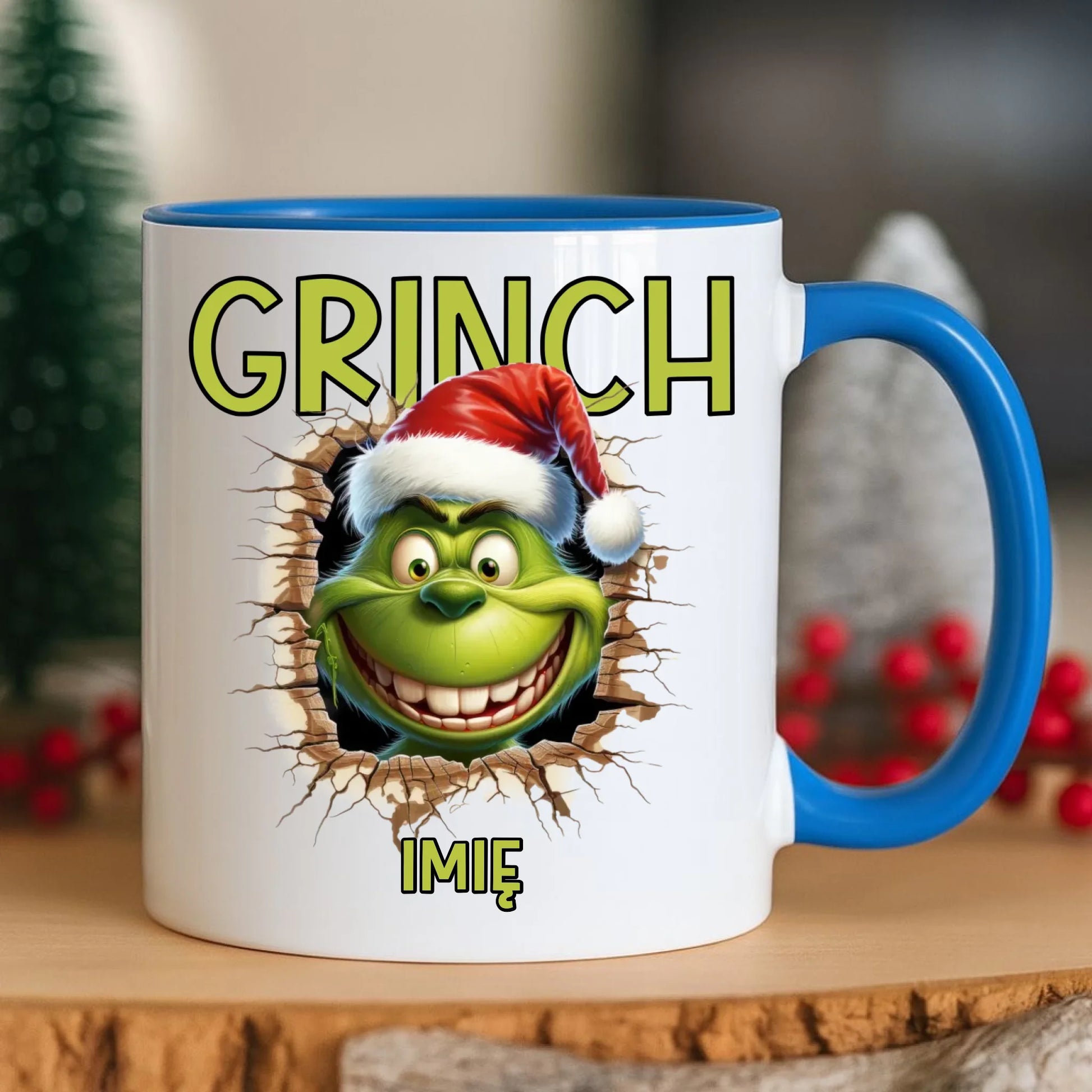 Kubek świąteczny - Grinch - personalizowany BN112 - StoryCups.pl