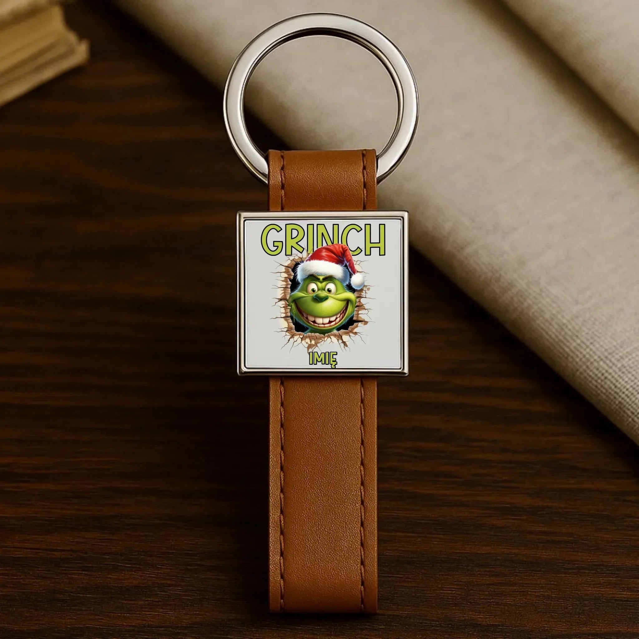 Brelok świąteczny - Grinch - personalizowany BN112 - StoryCups.pl