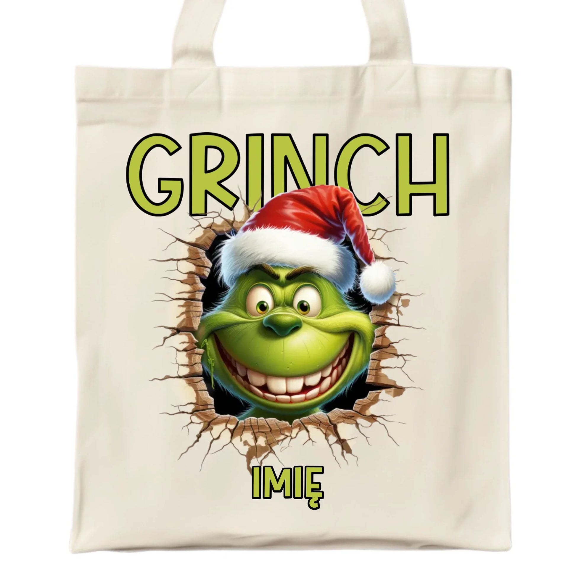 Torba świąteczna - Grinch - personalizowana BN112 - StoryCups.pl