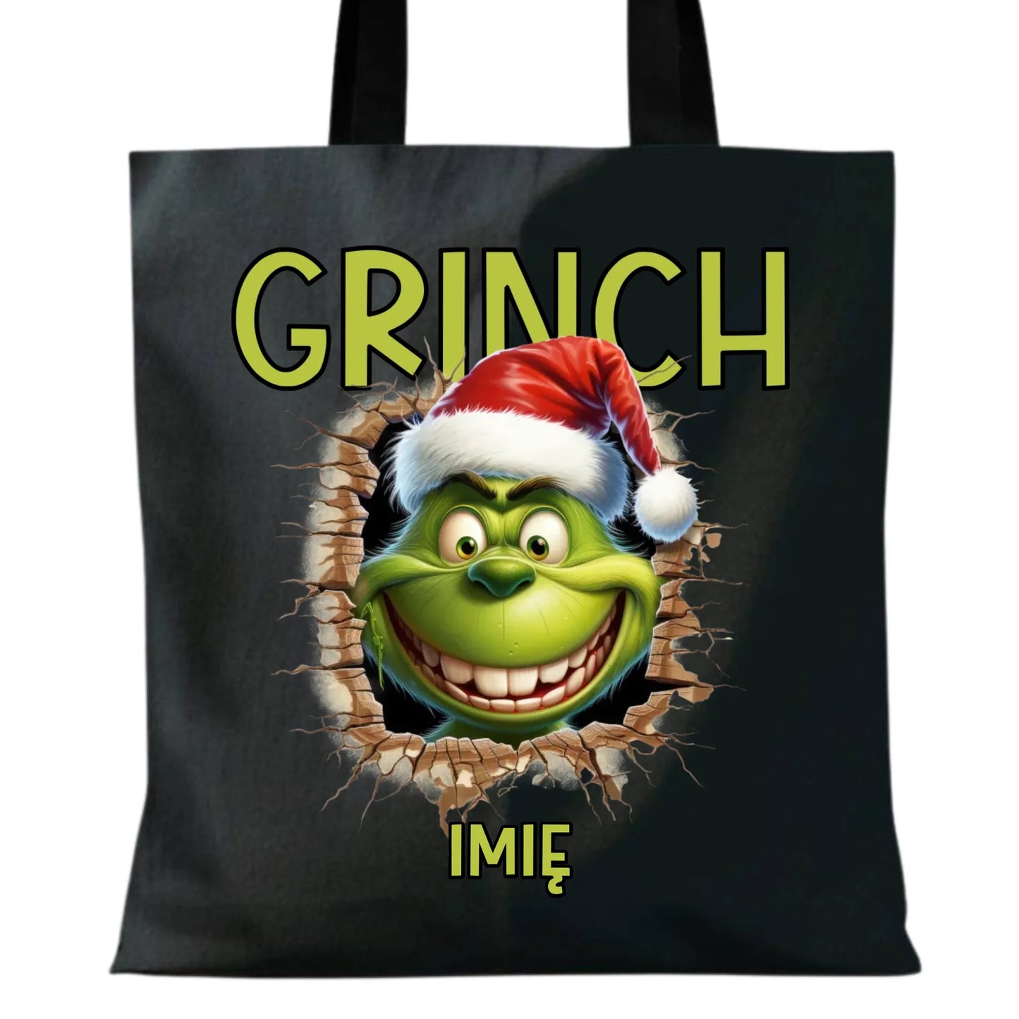 Torba świąteczna - Grinch - personalizowana BN112 - StoryCups.pl