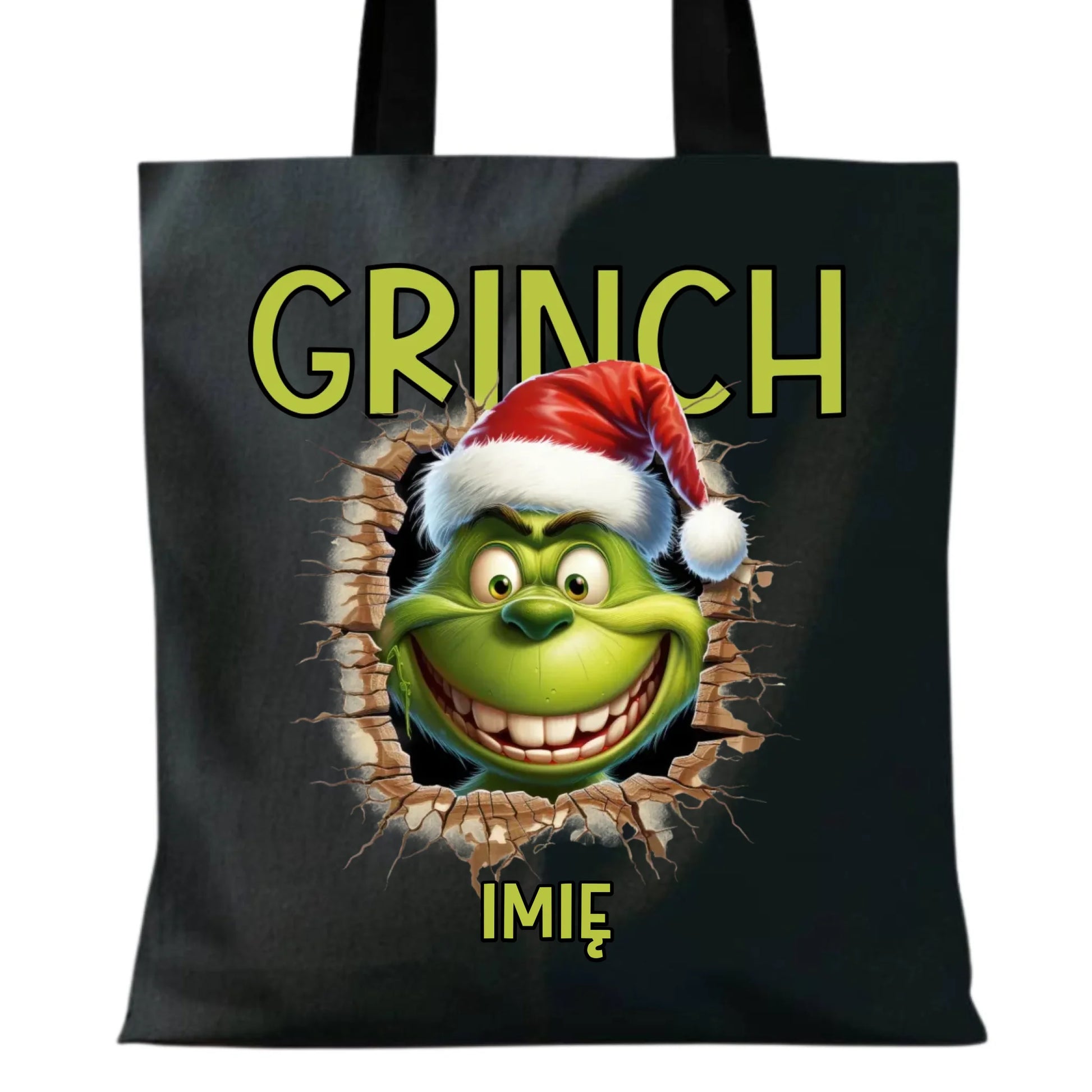 Torba świąteczna - Grinch - personalizowana BN112 - StoryCups.pl
