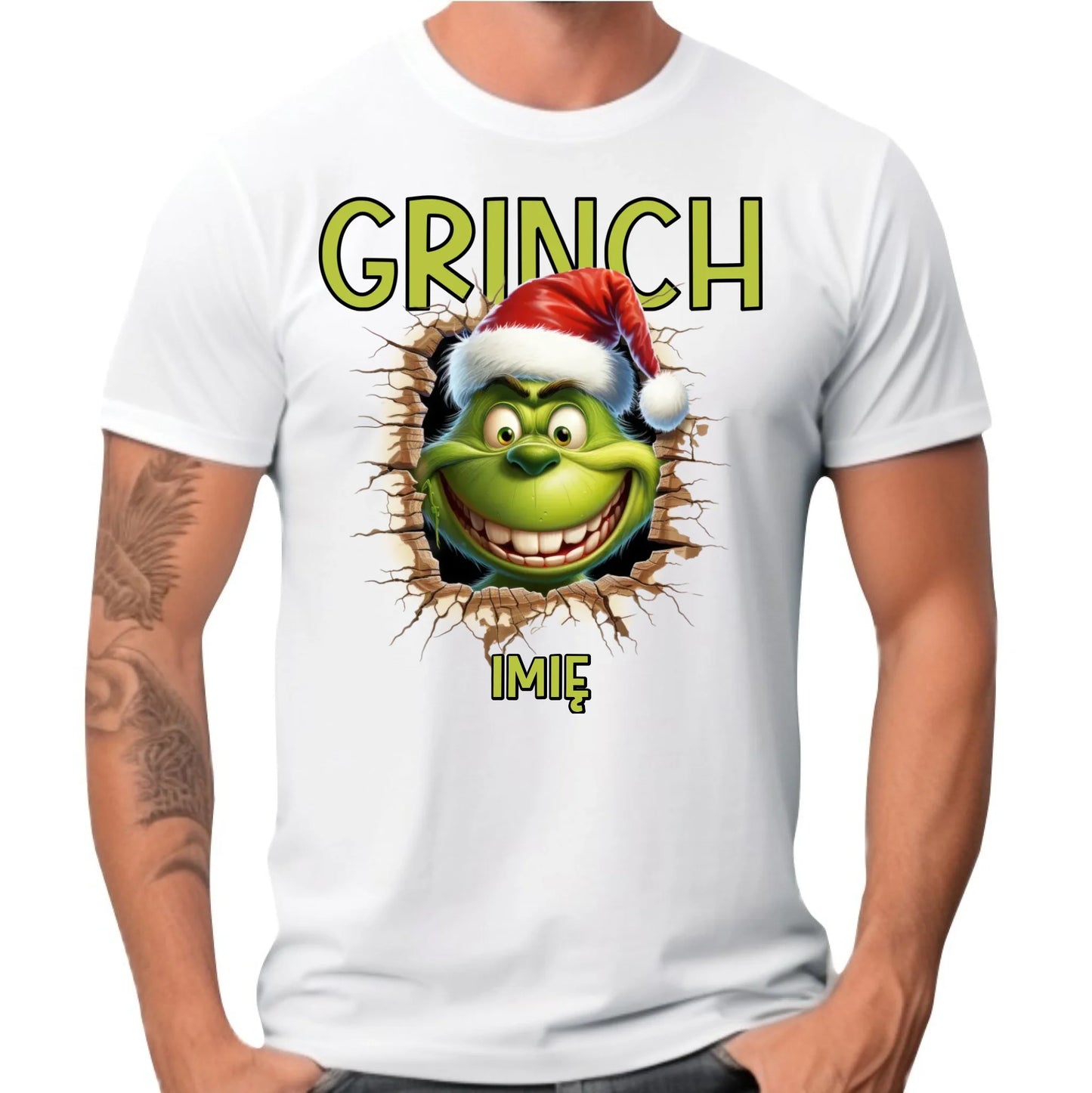 Koszulka męska świąteczna - Grinch - personalizowana BN112 - StoryCups.pl