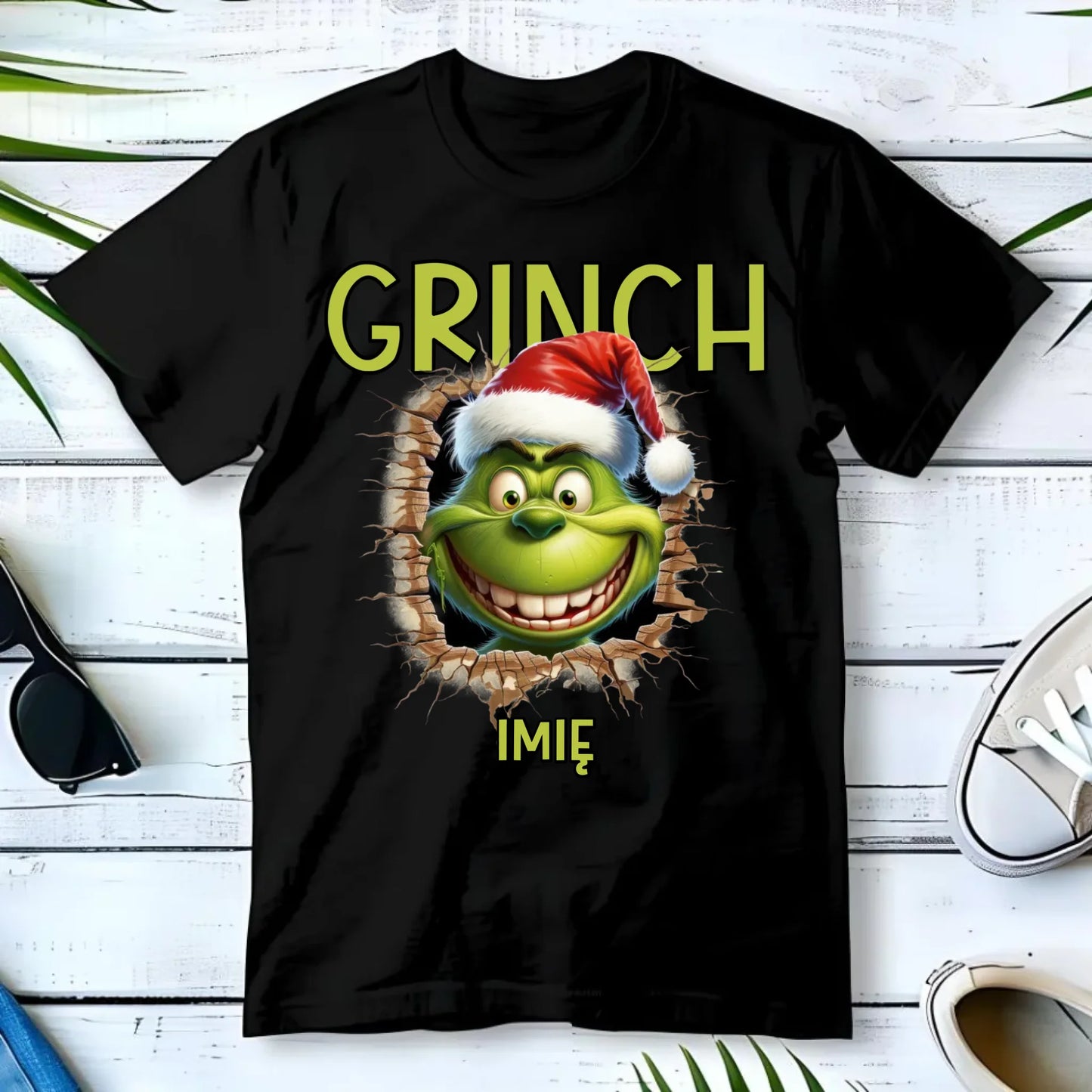 Koszulka męska świąteczna - Grinch - personalizowana BN112 - StoryCups.pl