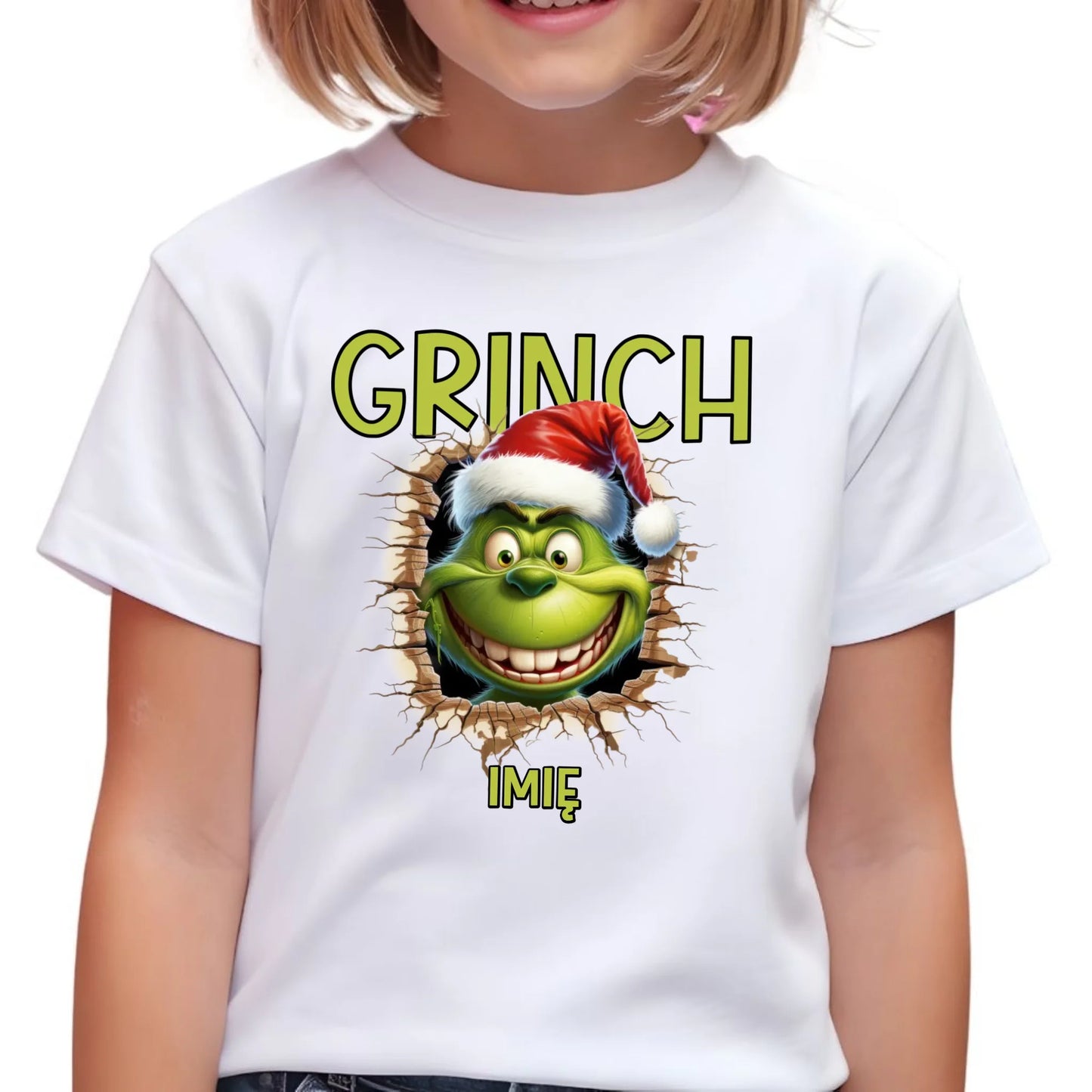 Koszulka dziecięca świąteczna - Grinch - personalizowana BN112 - StoryCups.pl