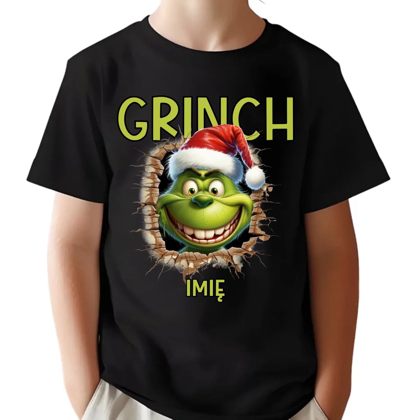 Koszulka dziecięca świąteczna - Grinch - personalizowana BN112 - StoryCups.pl