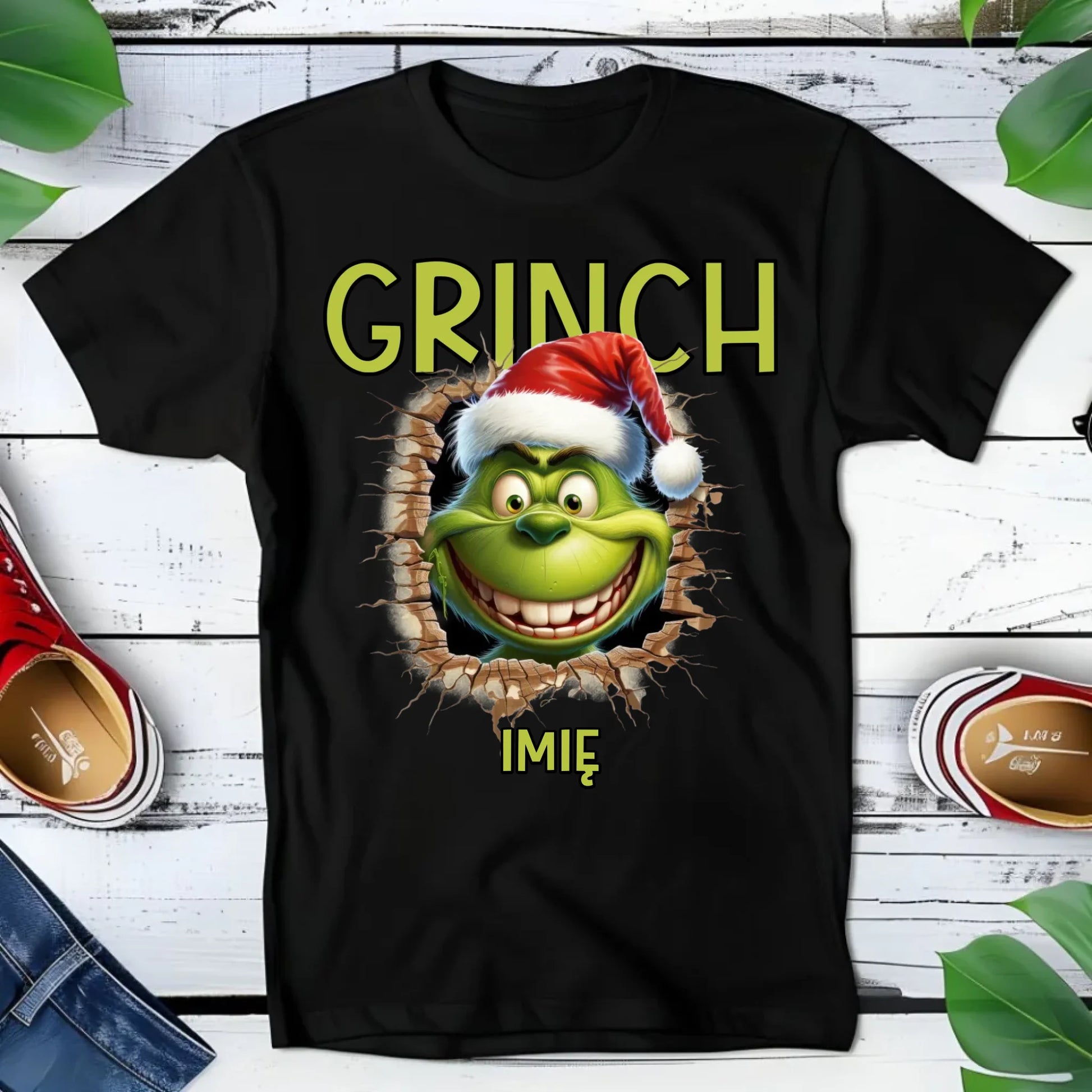 Koszulka dziecięca świąteczna - Grinch - personalizowana BN112 - StoryCups.pl