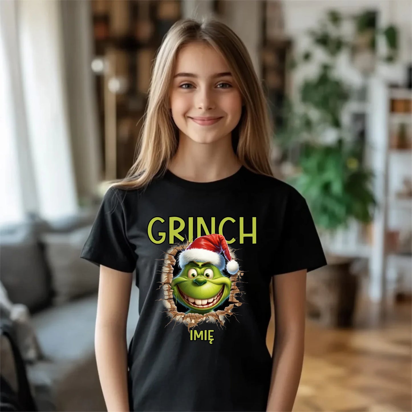 Koszulka dziecięca świąteczna - Grinch - personalizowana BN112 - StoryCups.pl