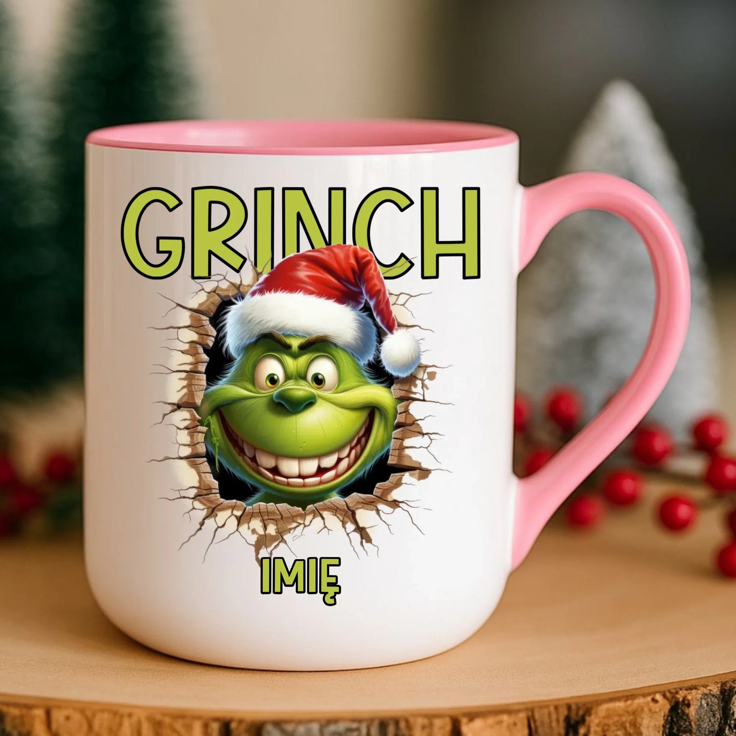 Kubek elegant świąteczny - Grinch - personalizowany BN112 - StoryCups.pl