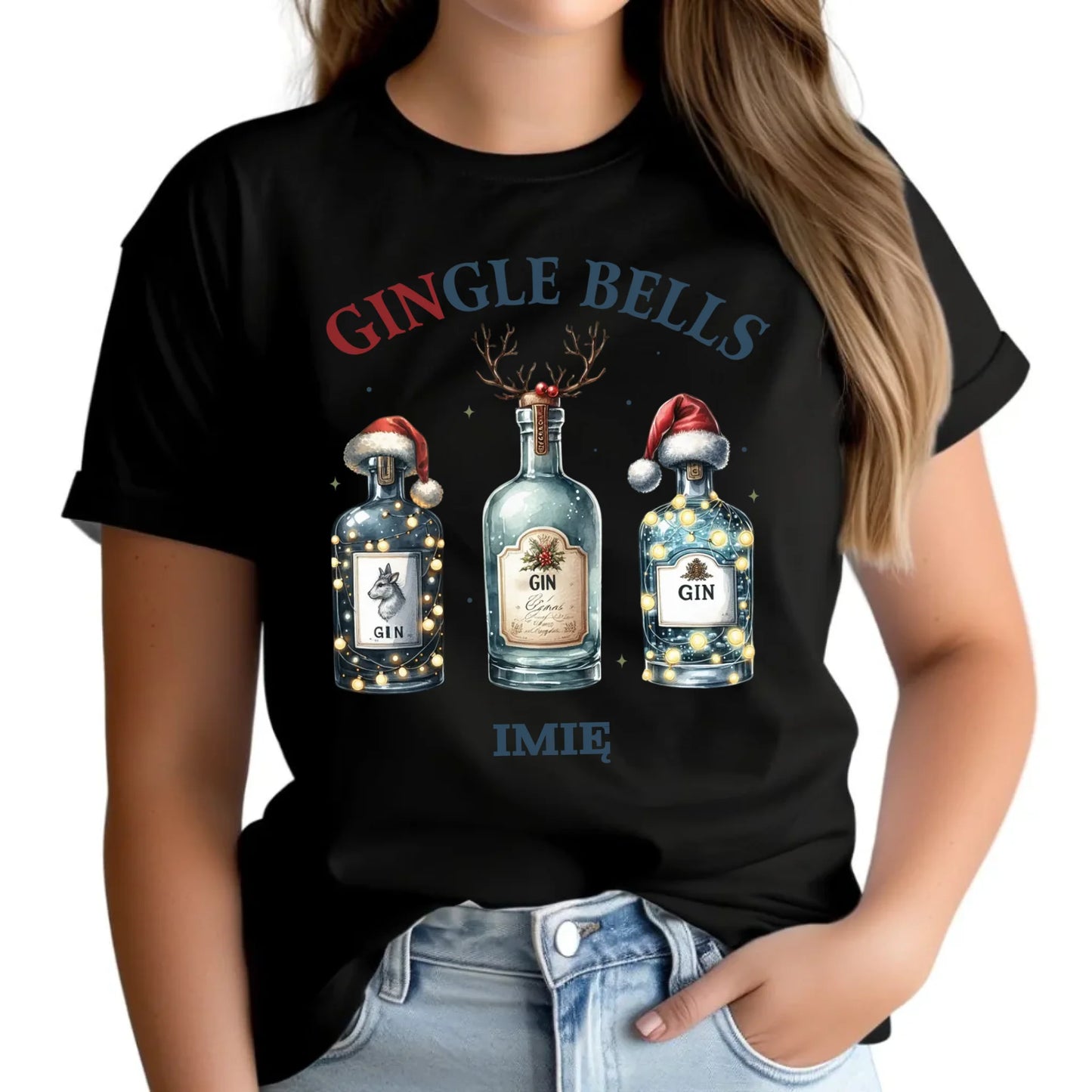 Gingle bells | Personalizowana koszulka damska świąteczna BN68 - StoryCups.pl