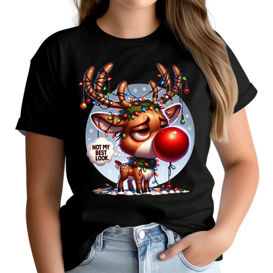 Nie wyglądam najlepiej | Świąteczna koszulka damska BN98 - StoryCups.pl
