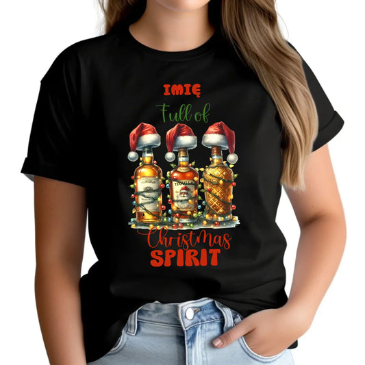 Pełen świątecznego ducha | Personalizowana koszulka damska świąteczna BN69 - StoryCups.pl