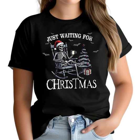 Czekam tylko na święta | Świąteczna koszulka damska BN56 - StoryCups.pl