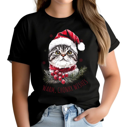 Warm, Chonky Wishes | Świąteczna koszulka damska BN36 - StoryCups.pl