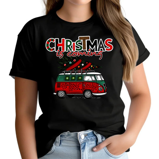 Christmas is coming | Świąteczna koszulka damska BN42 - StoryCups.pl