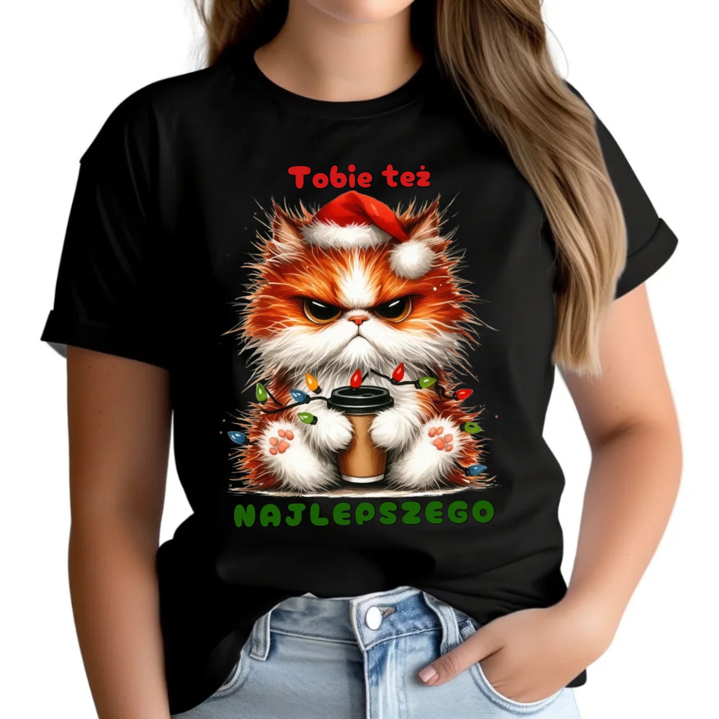 Najlepszego | Świąteczna koszulka damska BN32 - StoryCups.pl