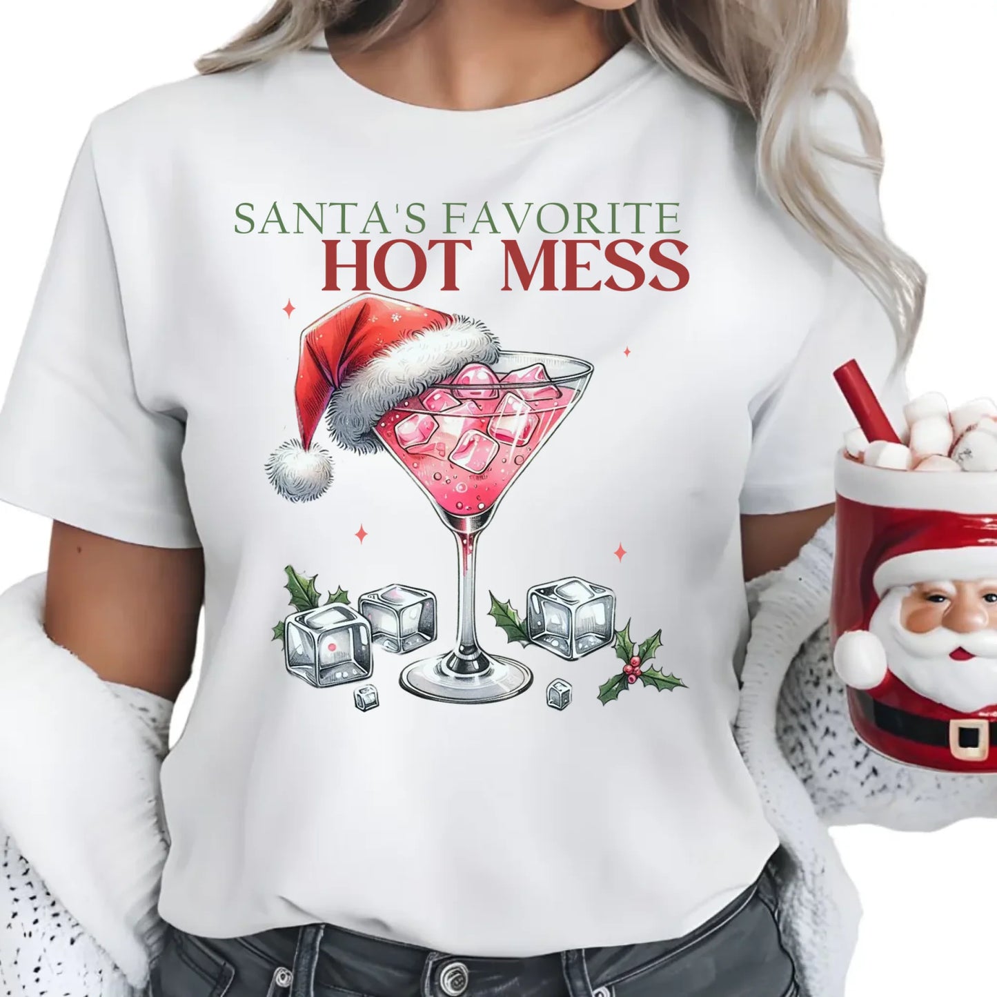 Ulubiony bałagan Mikołaja | Świąteczna koszulka damska BN75 - StoryCups.pl