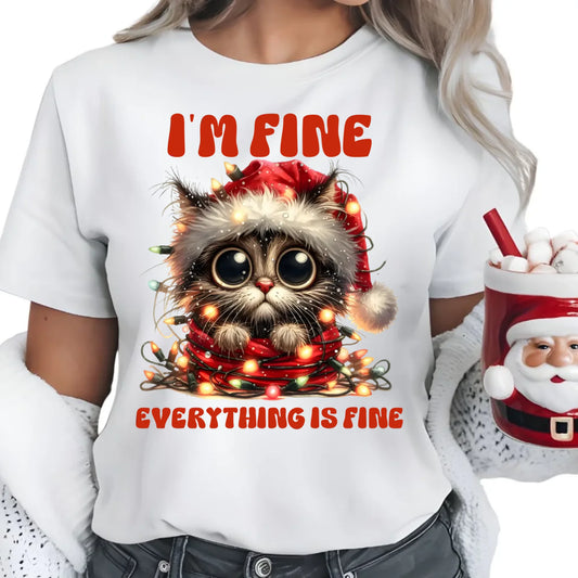 Wszystko jest w porządku | Świąteczna koszulka damska BN67 - StoryCups.pl