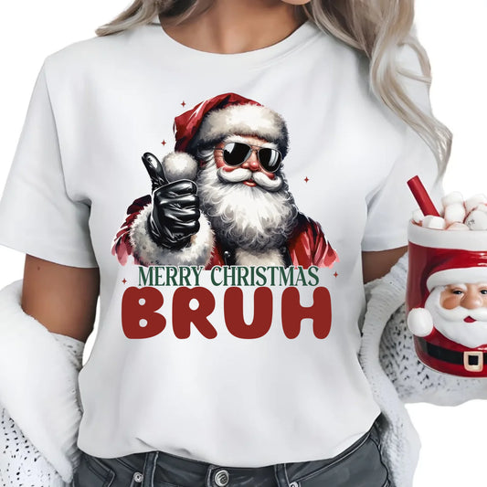 Merry Christmas Bruh | Świąteczna koszulka damska BN65 - StoryCups.pl